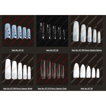 Fancy Cover French White/Nature acrylic nail tips wholesale+NT-63/61+500pcs/bag,100pcs/box